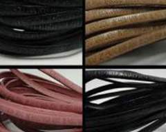 Buy Leather Cord Flat Leather Text Embossed Leather   at wholesale prices
