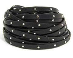Buy Leather Cord Flat Leather Stitched and Studded Leather Cord   at wholesale prices