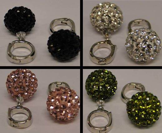 Buy Beads Crystal Beads in different Styles Shamballa with Hangers  12mm  at wholesale prices