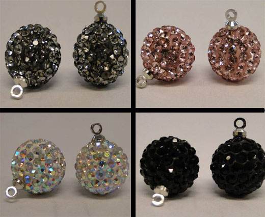 Buy Perline Ciondoli con cristalli Perle con gancetto con cristalli Shamballa - 12mm  at wholesale prices