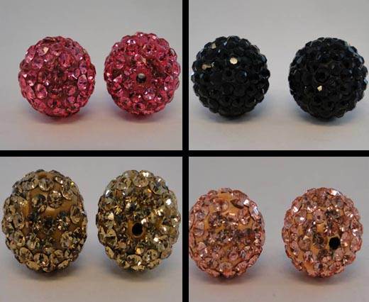 Buy Perline Cristalli e perline con cristalli Shamballa Perline cilindriche con cristalli Shamballa Perline in cristallo Shamballa di 14mm  at wholesale prices