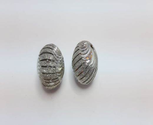 Buy Componenti in Zamak e rame Perline placcate in argento brillante  at wholesale prices