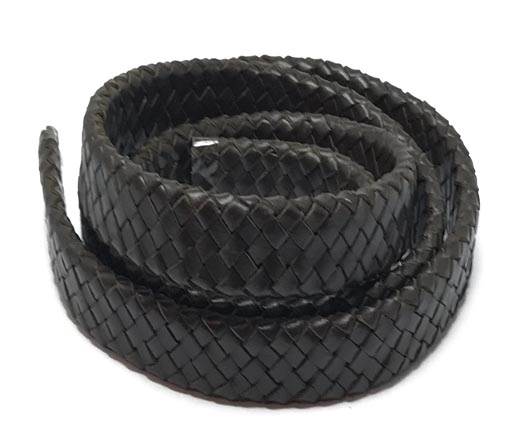 Buy Leather Cord Braided Leather Oval Regaliz Oval Regaliz Braided 18mm-20mm  at wholesale prices