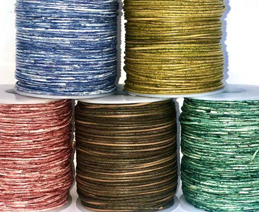 Buy Leather Cord Round Leather 1mm Vintage  at wholesale prices