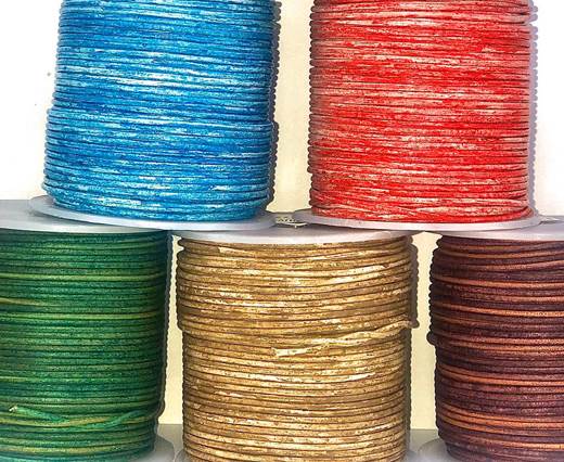 Buy Leather Cord Round Leather 1.5mm Vintage   at wholesale prices