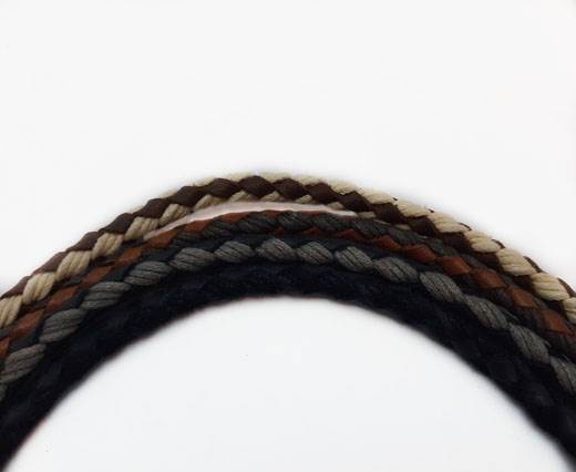 Buy Leather Cord Braided Leather Braided Leather with Cotton Braided Cotton Cord with Leather 4mm  at wholesale prices