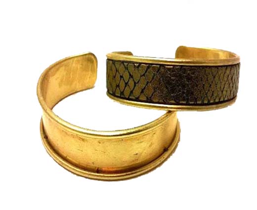 Buy Zamak / Brass Beads and Findings Metal Cuffs in Zamak / Brass Gold  at wholesale prices