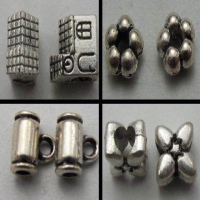 Buy Componentes de Zamak y Latón Zamak para cuero Perlas con agujeros grandes para cordón de cuero  at wholesale prices