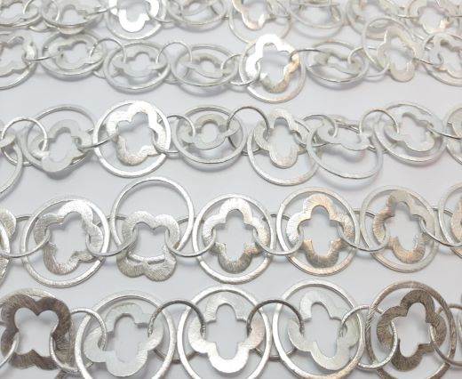 Buy Componenti in Zamak e rame Catenine e perline in argento spazzolato  at wholesale prices