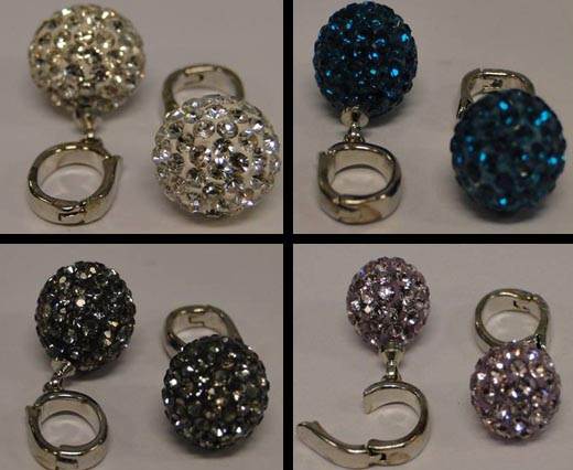 Buy Beads Crystal Beads in different Styles Shamballa with Hangers  10mm  at wholesale prices