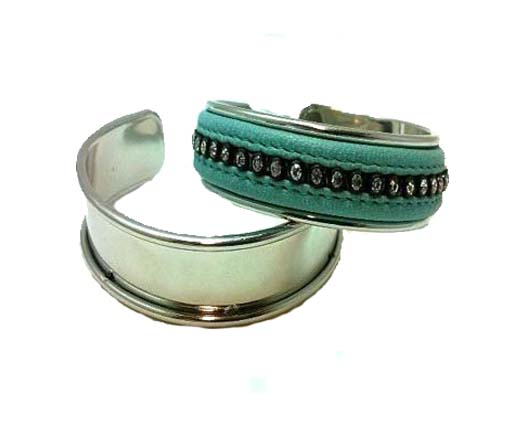 Buy Componentes de Zamak y Latón Brazaletes metálicos en cobre-latón Brazaletes en color plata  at wholesale prices