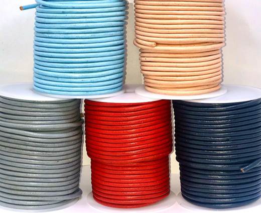 Buy Leather Cord Round Leather 4mm Regular  at wholesale prices