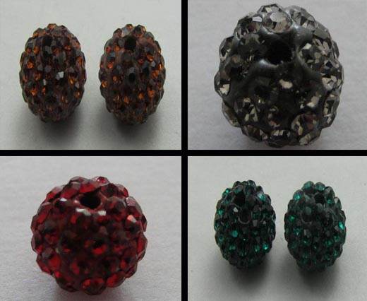 Buy Cuentas Shamballa bolas en diferentes estilos Cristales redondos Shamballa Shamballa - 6 mm cristales redondos  at wholesale prices