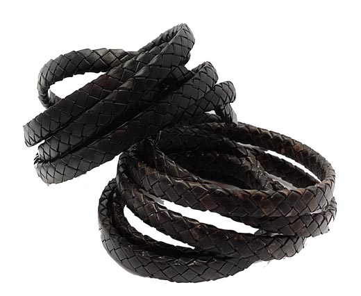 Buy Cordons en Cuir Tressés Ovales Oval Braided Cord -  7mm  at wholesale prices