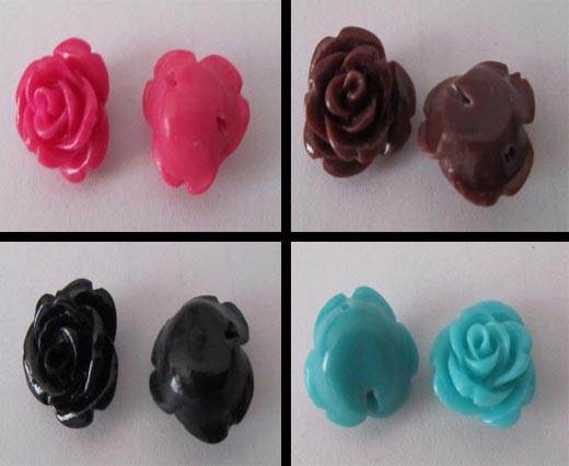 Buy Beads Rose Flowers in Stone 8mm  at wholesale prices