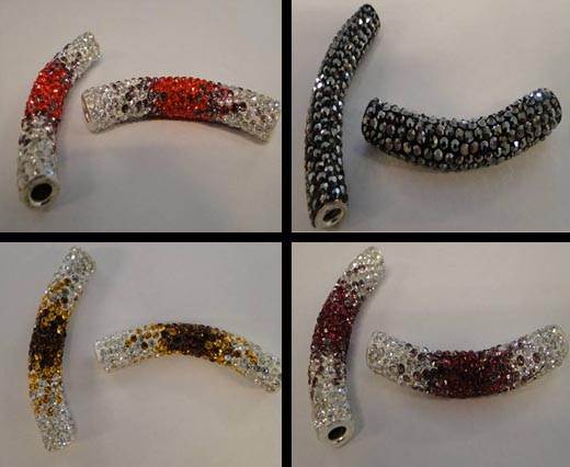 Buy Beads Crystal Beads in different Styles Shamballa  Bent Tube  at wholesale prices