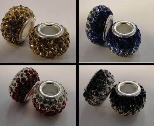 Buy Beads Crystal Beads in different Styles Shamballa Big Hole Beads  at wholesale prices