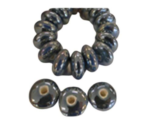 30 Perle Mix Colori Misti Perline Ceramica  x Collane Bracciali Bigiotteria 1cm 