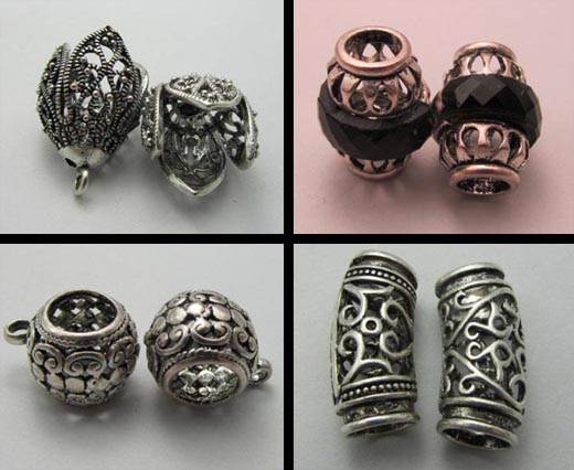 Buy Zamak, cuivre et laiton Chaînes et perles - Plaqué argent Perles de fonte  at wholesale prices