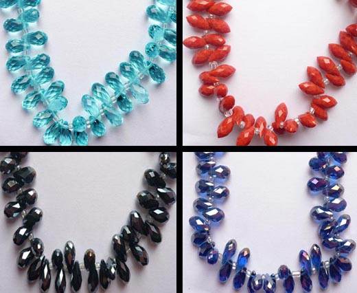 Buy Beads Faceted Glass Beads Diamond Cut Glass Beads  at wholesale prices