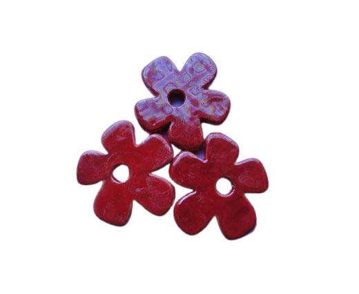 Buy Beads Ceramic Beads Flower - 37mm  at wholesale prices