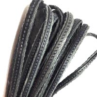 Buy Leather Cord Flat Leather Italian Leather Cord  Fabric Cord with Leather   at wholesale prices