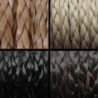 Buy Leather Cord Braided Leather Flat Flat Braided Leather Cords 15mm*4mm  at wholesale prices