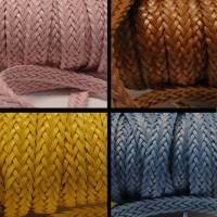 Buy Leather Cord Braided Leather Flat Flat Braided Leather Cords Style 2 - 12mm  at wholesale prices