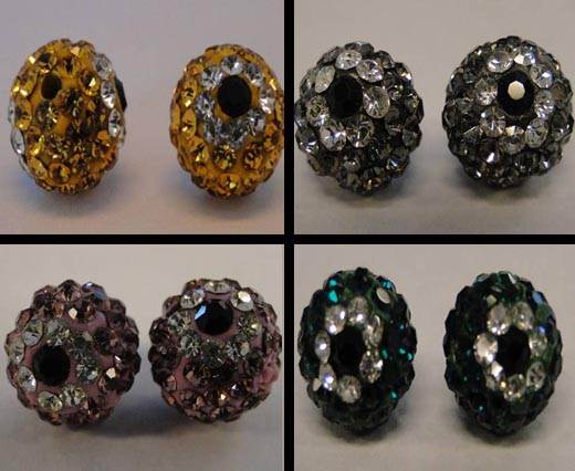 Buy Cuentas Shamballa bolas en diferentes estilos Cristales redondos Shamballa Flor Shamballa - 10mm  at wholesale prices