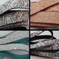 Buy Cordons en Cuir Nappa Plat Avec strass Avec paillettes - Style Joy   at wholesale prices