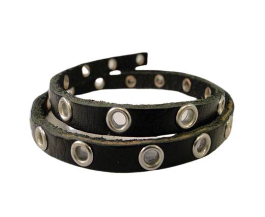 Buy Leather Cord Stitched and Studded Leather Cord  Leather with Hollow Rivets   at wholesale prices