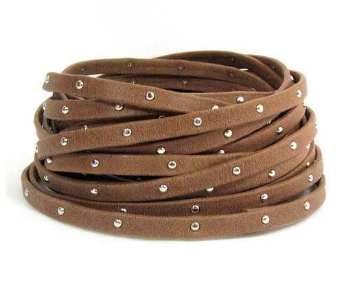 Buy Leather Cord Stitched and Studded Leather Cord  Leather with Studs  at wholesale prices