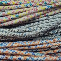 Buy Leather Cord Nappa Leather Round Stitched Nappa Leather Mixed Prints in 6mm  at wholesale prices