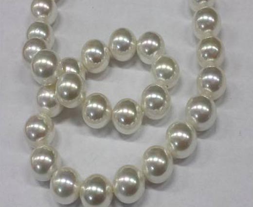 Buy Semi Precious Stones & 925 Sterling Silver High Quality Pearls Pearls in round shape Size 12 mm  at wholesale prices