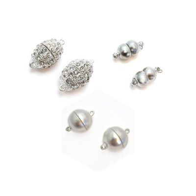 Buy Schmuckverschlüsse Magnetverschlüsse Zamak-Magnetverschlüsse Verschlüsse für Halsketten Antique Silber-Silber  at wholesale prices