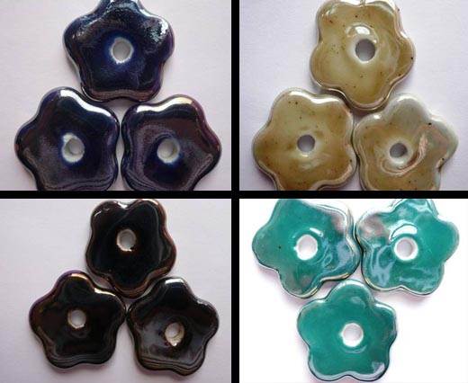 Buy Beads Ceramic Beads Small Flowers  at wholesale prices