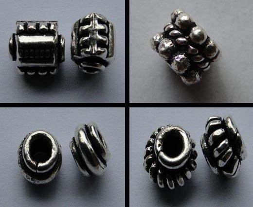 Buy Zamak / Brass Beads and Findings Silver Plated Metal Beads  Spacer Beads  at wholesale prices