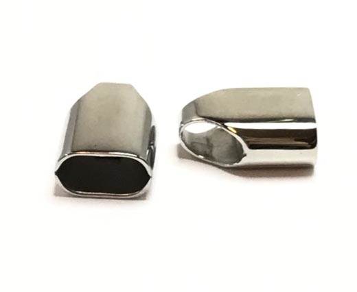 Buy Stainless Steel Beads and Findings Parts Stainless Steel Parts for Flat Leather - Steel Colour End Caps for flat leather - Size 5mm till 10mm  at wholesale prices