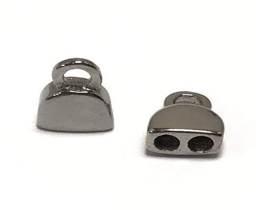 Buy Acciaio inossidabile Elementi in acciaio inossidabile Parti per cordoncini tubolari in pelle Terminali in acciaio - 4mm, 5mm  at wholesale prices