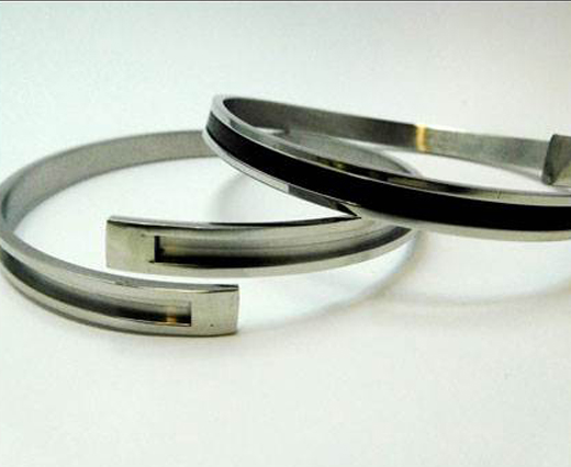 Buy Stainless Steel Beads and Findings Cuffs - Bangles and Rings Steel Cuffs in Steel   at wholesale prices