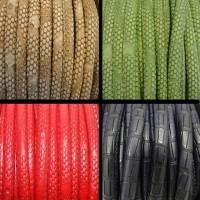 Buy Material para ensartar cuentas y cordones sintéticos CORDÓN DE CUERO ECOLÓGICO Cordón de cuero nappa artificial estilo de serpiente y cocodrilo - 4mm  at wholesale prices