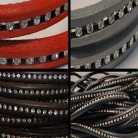 Buy Leather Cord Regaliz Leather Crystal  at wholesale prices
