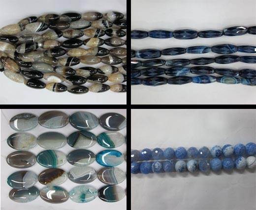 Buy Pierres semi precieuses et Argent massif 925 Pierres naturelles Pierres naturelles Agate  at wholesale prices