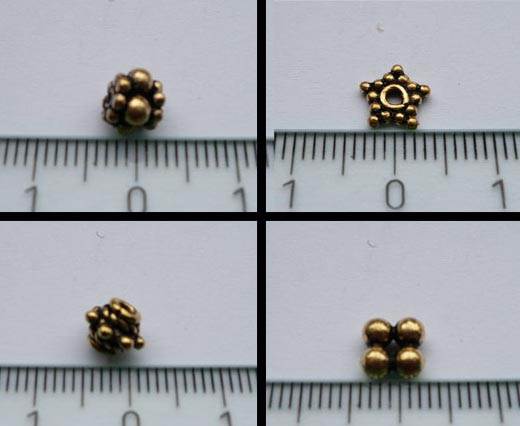 Buy Zamak / Brass Beads and Findings Gold Plated Metal Beads  Antique Gold Small Sized Beads  at wholesale prices