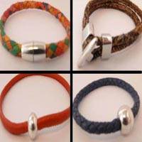 Buy Leather Cord Ready Leather Bracelets Designers Collection made from Leather Cords and Locks-Parts. Bracelet Collection  at wholesale prices