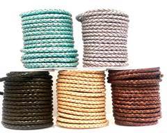 Buy Leather Cord Braided Leather Round 6mm  at wholesale prices