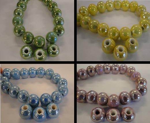 Buy Beads Ceramic Beads Round - 10mm  at wholesale prices