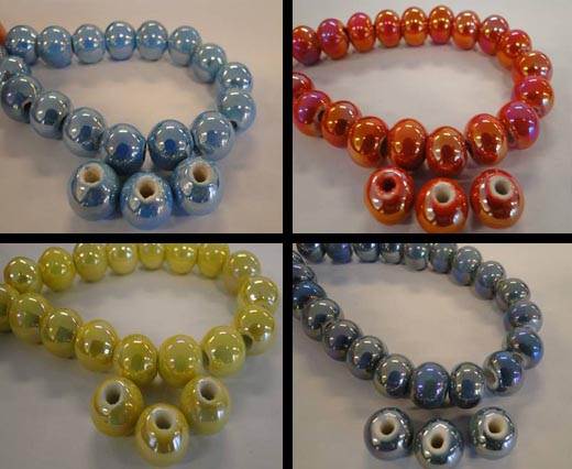 Buy Beads Ceramic Beads Round - 8mm  at wholesale prices