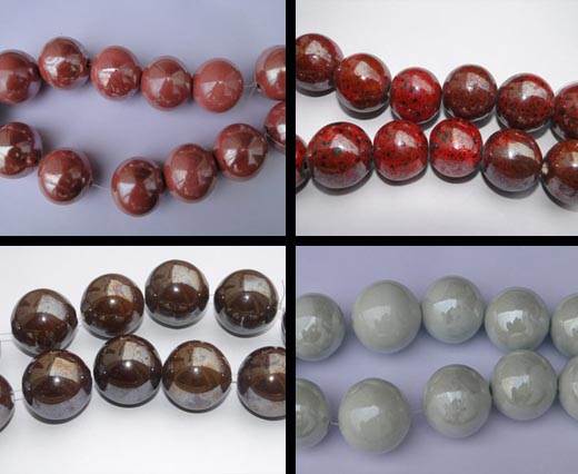 Buy Beads Ceramic Beads Round - 21mm  at wholesale prices