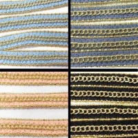 Buy Stringing Material Leather with 3 Chains - 10mm  at wholesale prices